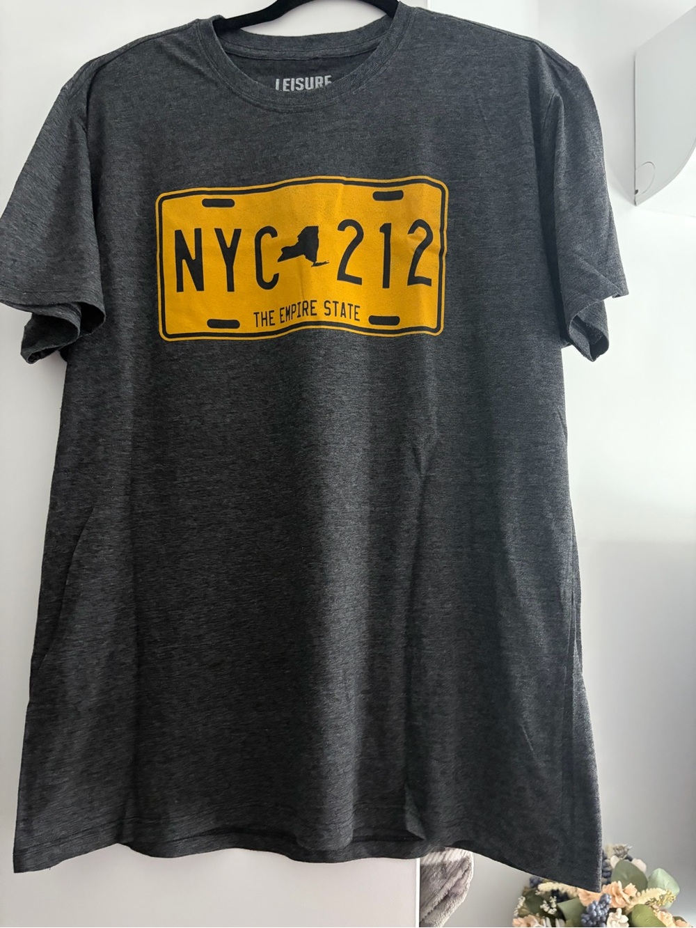 Charcoal Gray NYC 212 Graphic Short-Sleeve Tee